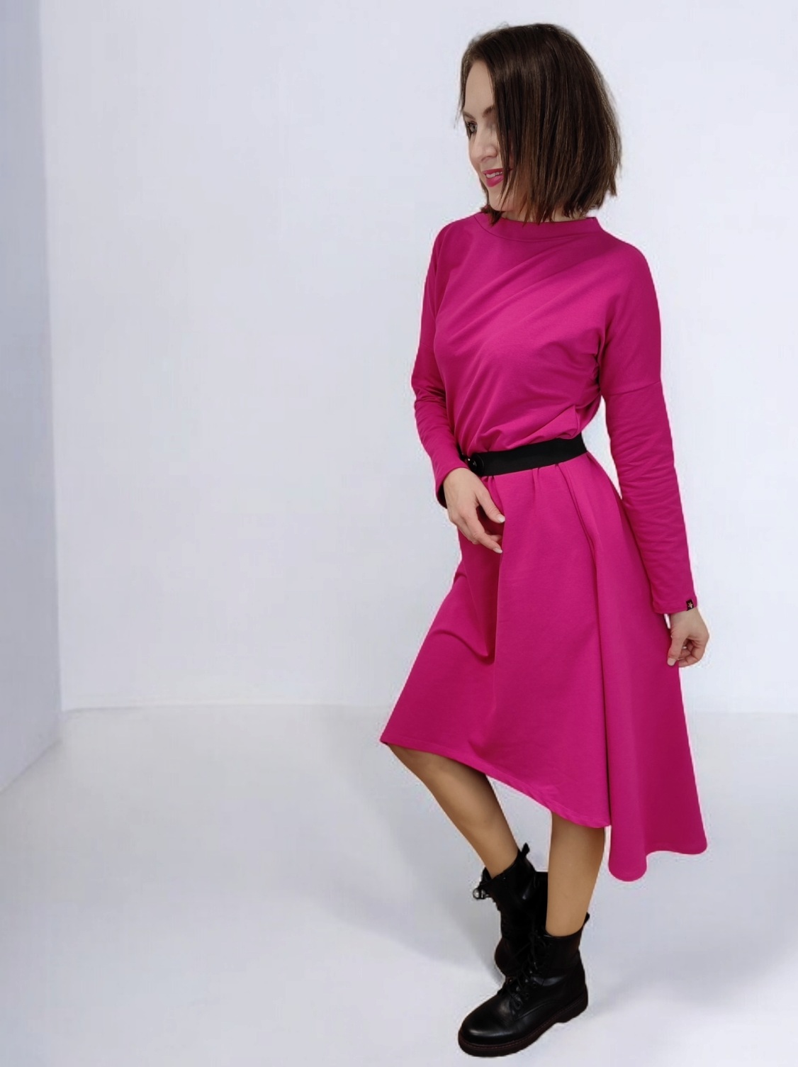 šaty z bavlny s elastanem pružný materiál